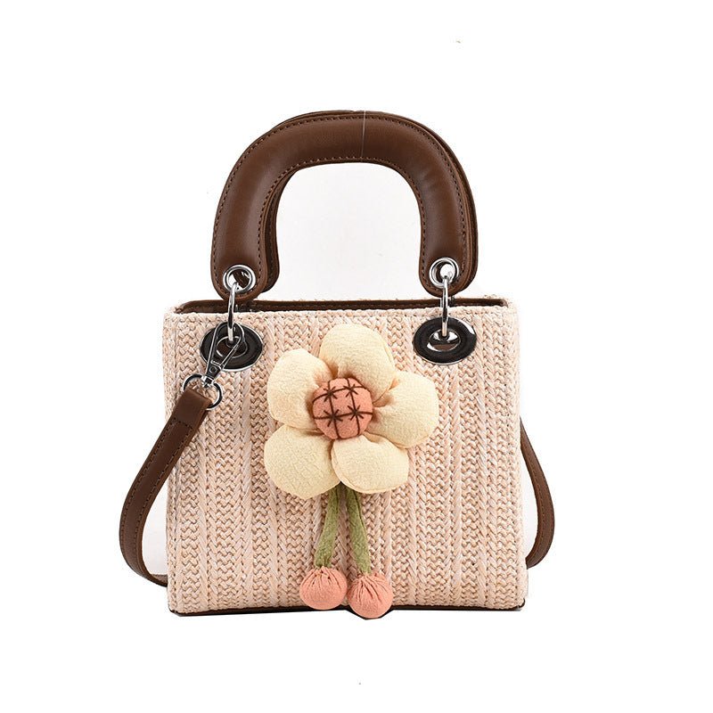 Women's Flower Weaving Straw Handbag